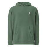 Embroidered, pigment-dyed hoodie