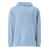 Embroidered, pigment-dyed hoodie