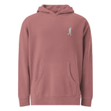 Embroidered, pigment-dyed hoodie