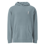 Embroidered, pigment-dyed hoodie