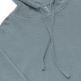 Embroidered, pigment-dyed hoodie